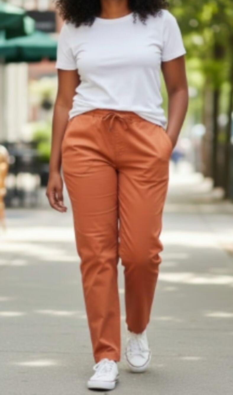 Wildfang The Essential Drawstring Pants, Pecan, Size Medium, NWT